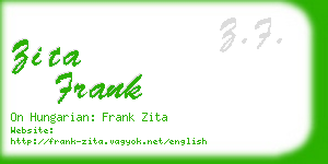 zita frank business card